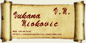 Vukana Mioković vizit kartica
